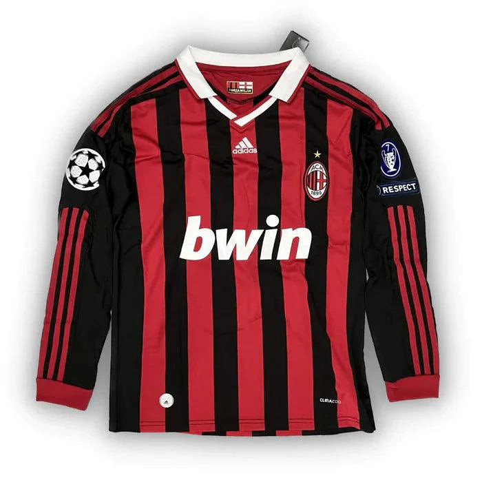 Camisa Milan Titular Manga Longa Retro 2009/10