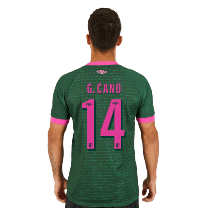 Camisa Fluminense III Terceiro Uniforme 23/24 - Umbro Torcedor Masculina - Personalizada G.CANO N°14