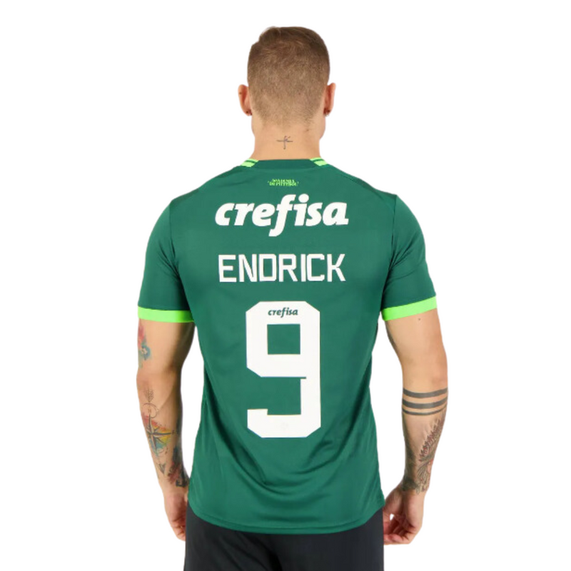 Camisa Palmeiras Home 23/24 - Puma Torcedor Masculina - Personalizada Endrick N°9