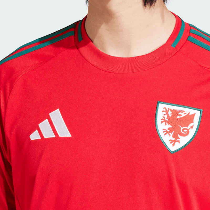 Camisa País de Gales Titular 24/25 - Adidas Torcedor Masculina