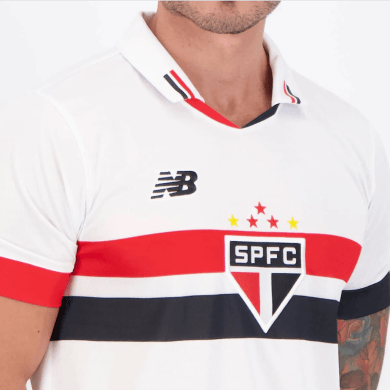 Kit 3 Camisas São Paulo 2024/25 Torcedor Masculina Titular, Reserva, Pre Jogo + Brinde