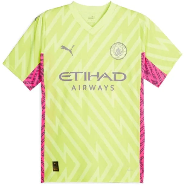 Camisa Manchester City Goleiro Verde Claro 23/24 - Personalizada EDERSON M. - Puma Torcedor Masculina