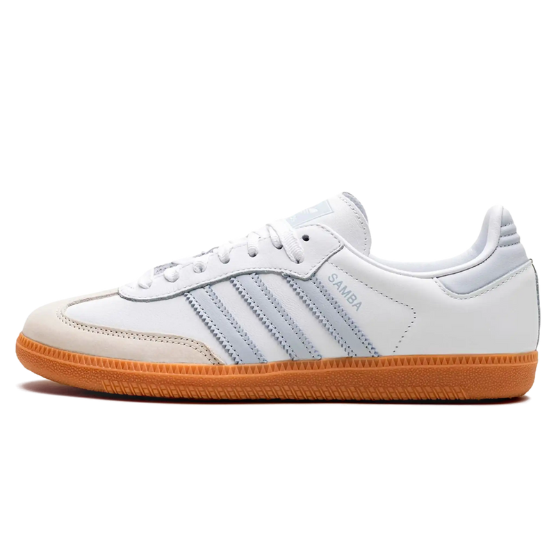 Tênis Adidas Samba OG Feminino "White Halo Blue" Branco / Azul