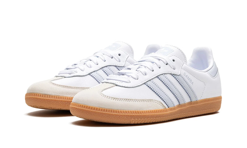 Tênis Adidas Samba OG Feminino "White Halo Blue" Branco / Azul