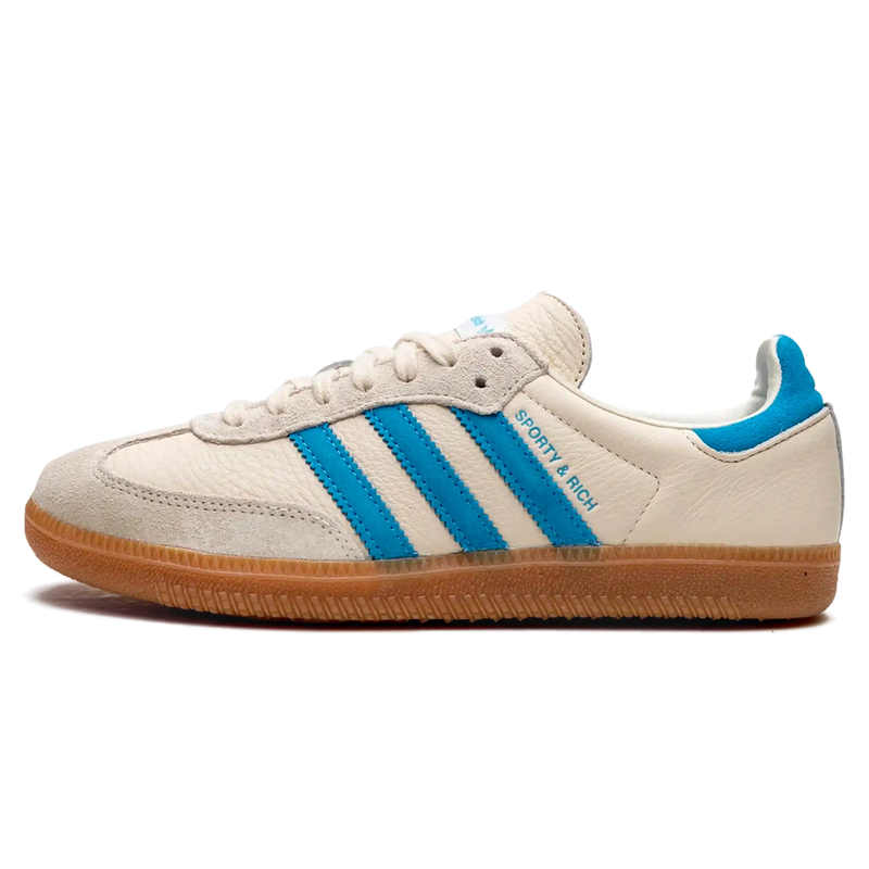 Tênis Adidas Samba OG x Sporty & Rich "Cream Blue"