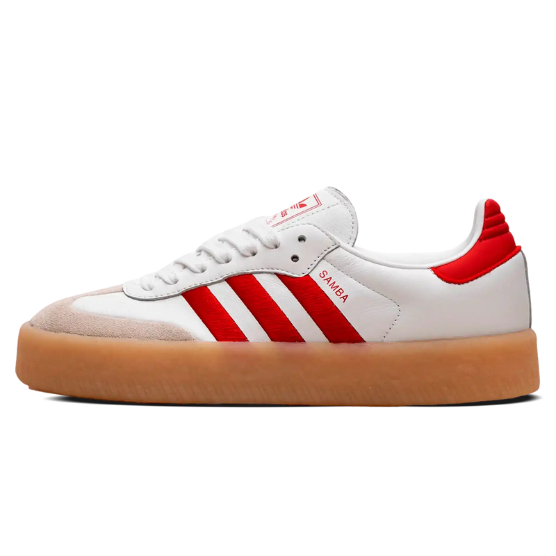 Tênis Adidas Sambae Feminino "Scarlet Red" Branco / Vermelho