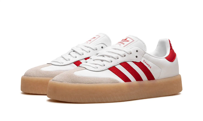 Tênis Adidas Sambae Feminino "Scarlet Red" Branco / Vermelho