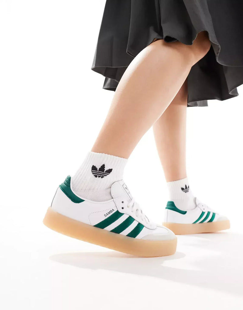 Tênis Adidas Sambae Feminino "White Green" Branco / Verde