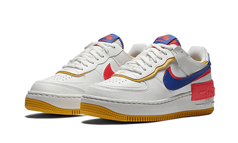 Nike Air Force 1 Shadow White Flash Crimson Astronomy Blue