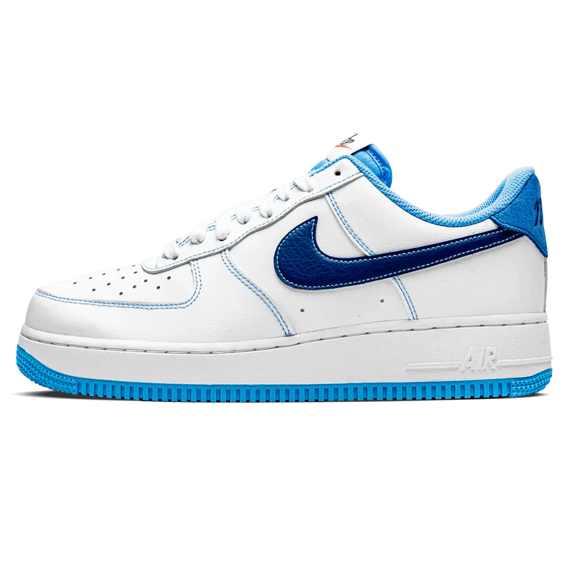 Tênis Air Force 1 Feminino "White University Blue" Branco / Azul