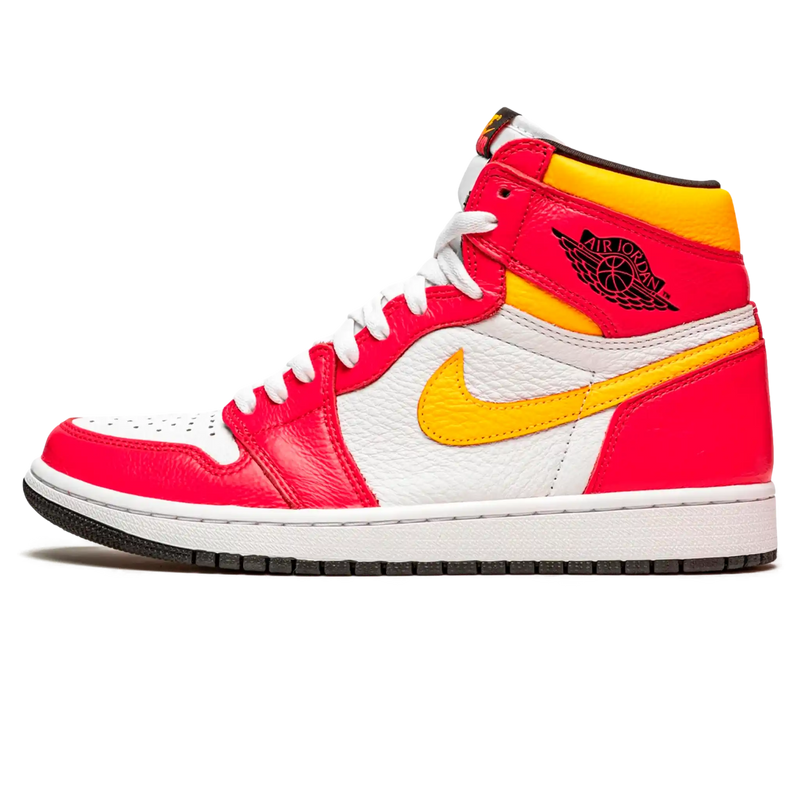 Tênis Air Jordan 1 High "Fusion Red" Rosa / Amarelo