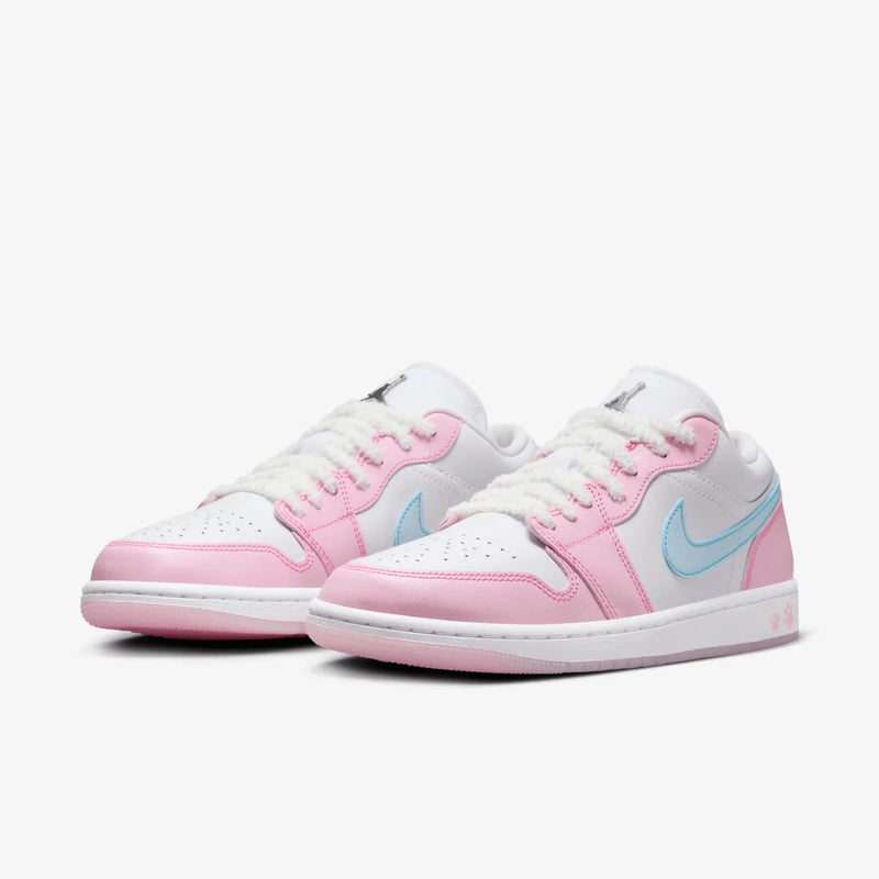 Tênis Air jordan 1 Low Feminino "Paw Print" Rosa