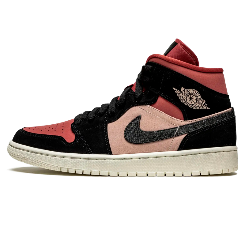 Tênis Air Jordan 1 Mid Feminino "Canyon Rust" Rosa / Preto