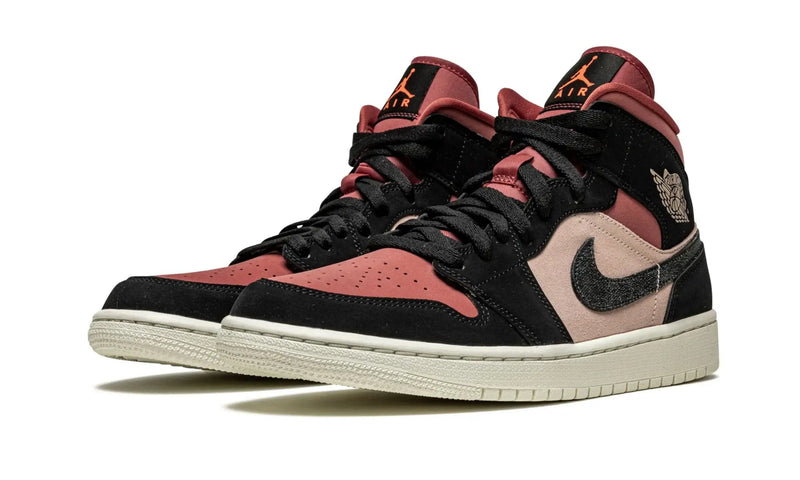 Tênis Air Jordan 1 Mid Feminino "Canyon Rust" Rosa / Preto