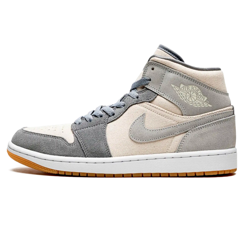 Tênis Air Jordan 1 Mid Masculino "Coconut Milk Particle Grey" Cinza