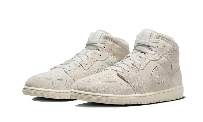 Air Jordan 1 Mid Craft Suede Ivory