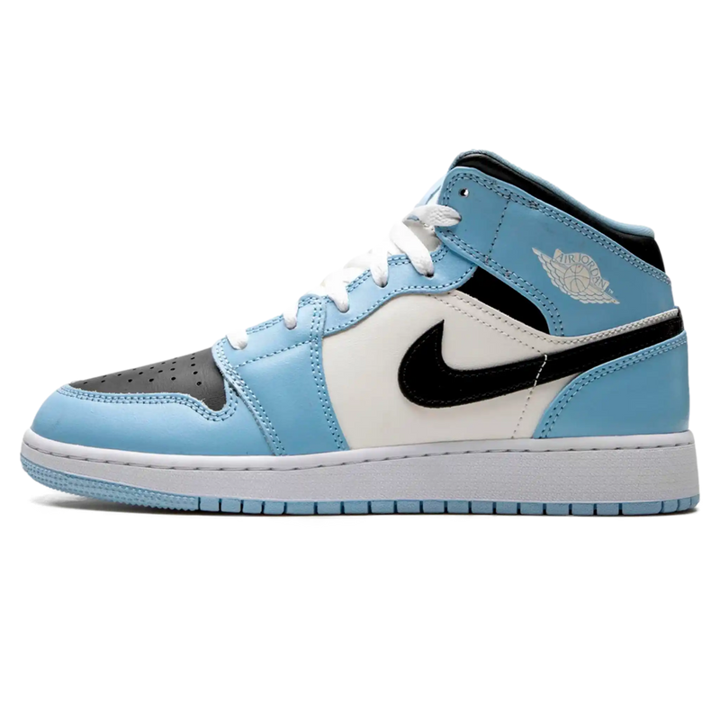 Tênis Air Jordan 1 Mid Feminino "Ice Blue" Azul / Branco