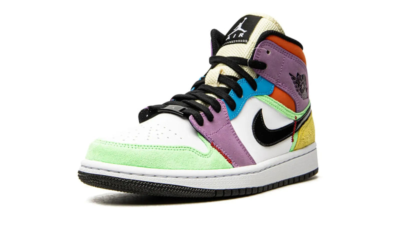 Tênis Air Jordan 1 Mid Feminino "Lightbulb" Colorido