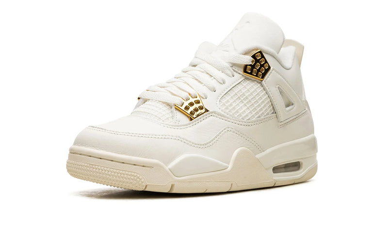 Tênis Air Jordan 4 "Metallic Gold" Branco / Dourado