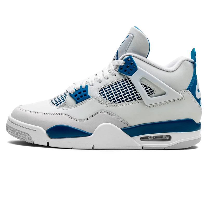 Tênis Air Jordan 4 "Military Blue" Branco / Azul