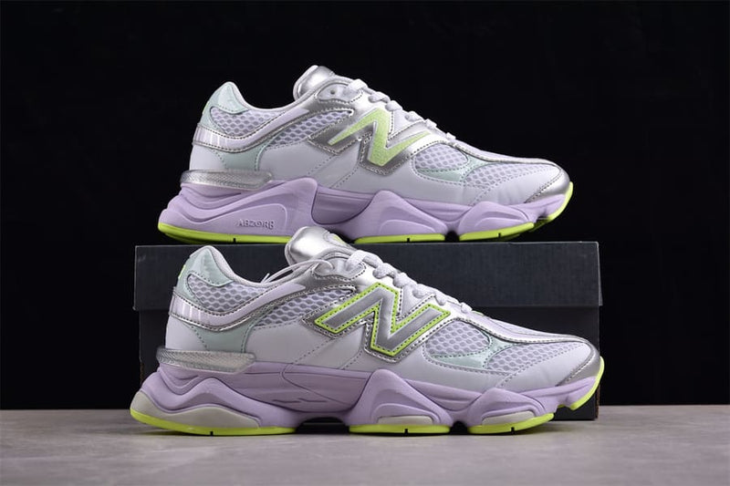 New Balance 9060 White Silver Metalic Taro