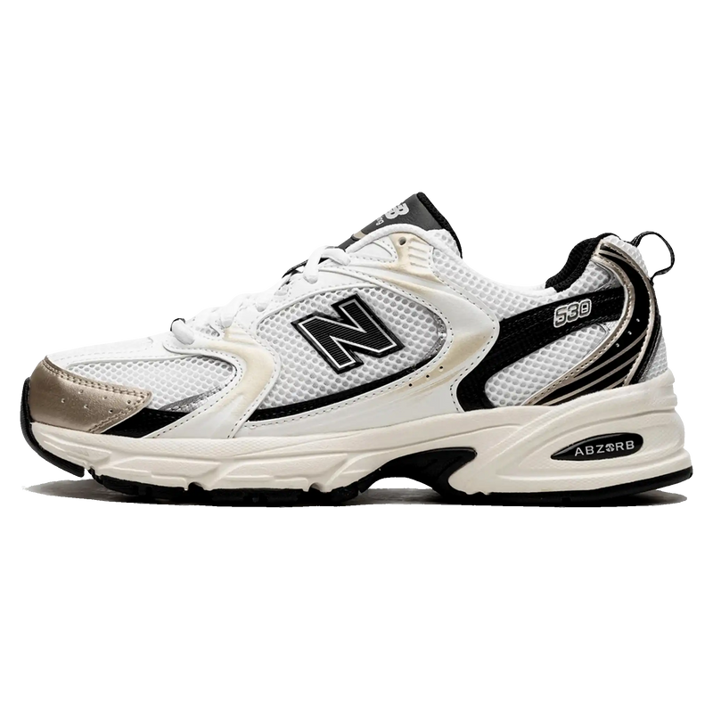 Tênis New Balance 530 "White Gold Black" Dourado / Branco