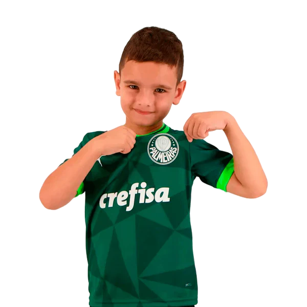 Kit Infantil Palmeiras I 2023-24  - Torcedor Puma - Patch Campeão Brasileiro 2023