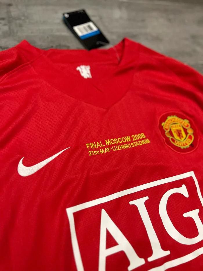 Camisa Manchester United Manga Longa Retrô  2007/08 Titular